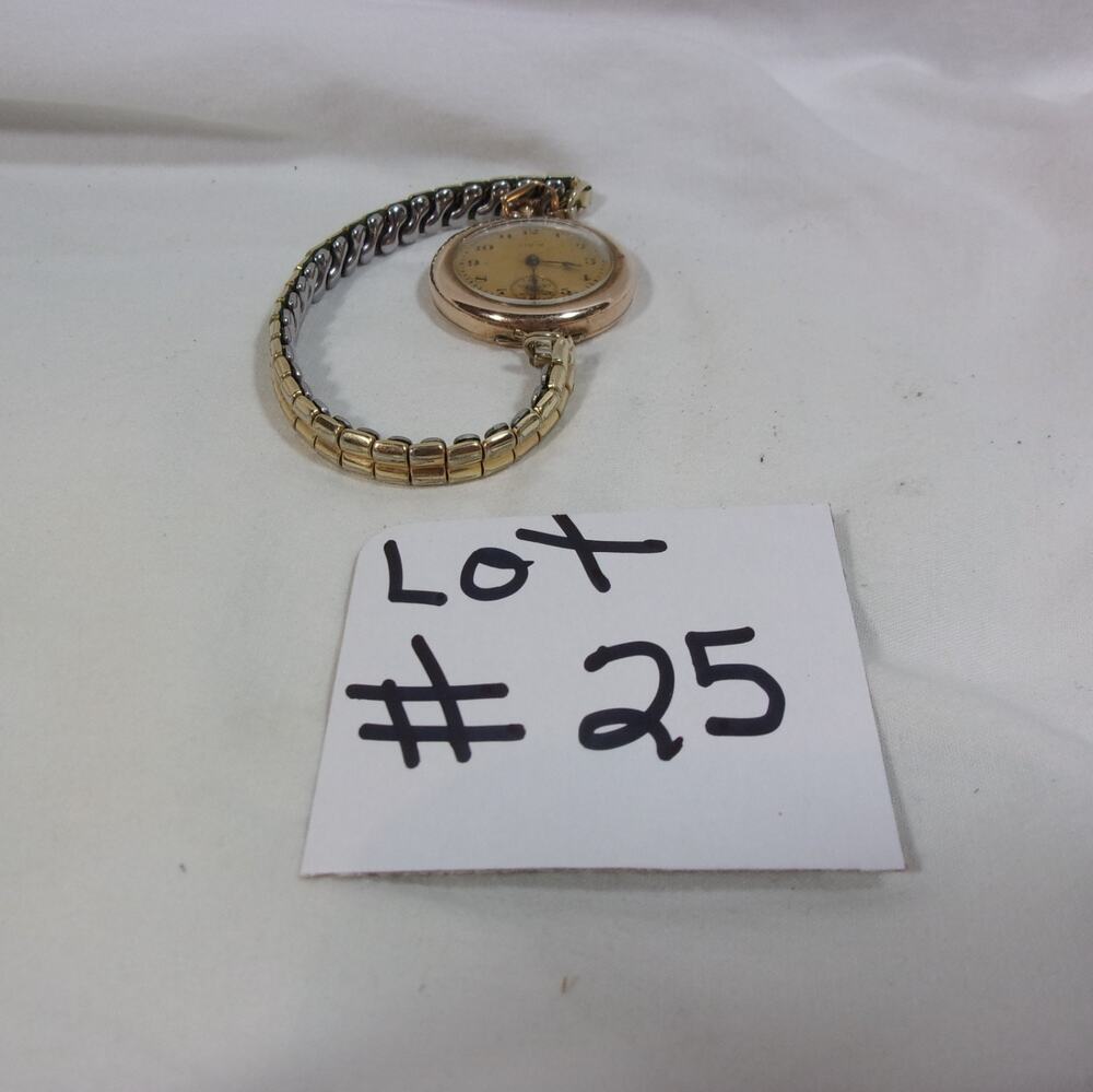 VINTAGE ELGIN LOCKET TYPE LADIES WRISTWATCH-TOP WIND-3953058-22156370-S.W.C.CO.